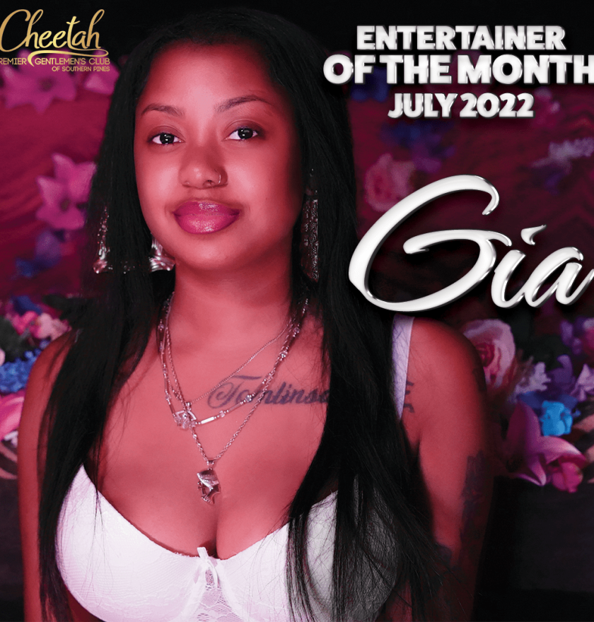 July 2022 Entertainer of the Month Gia